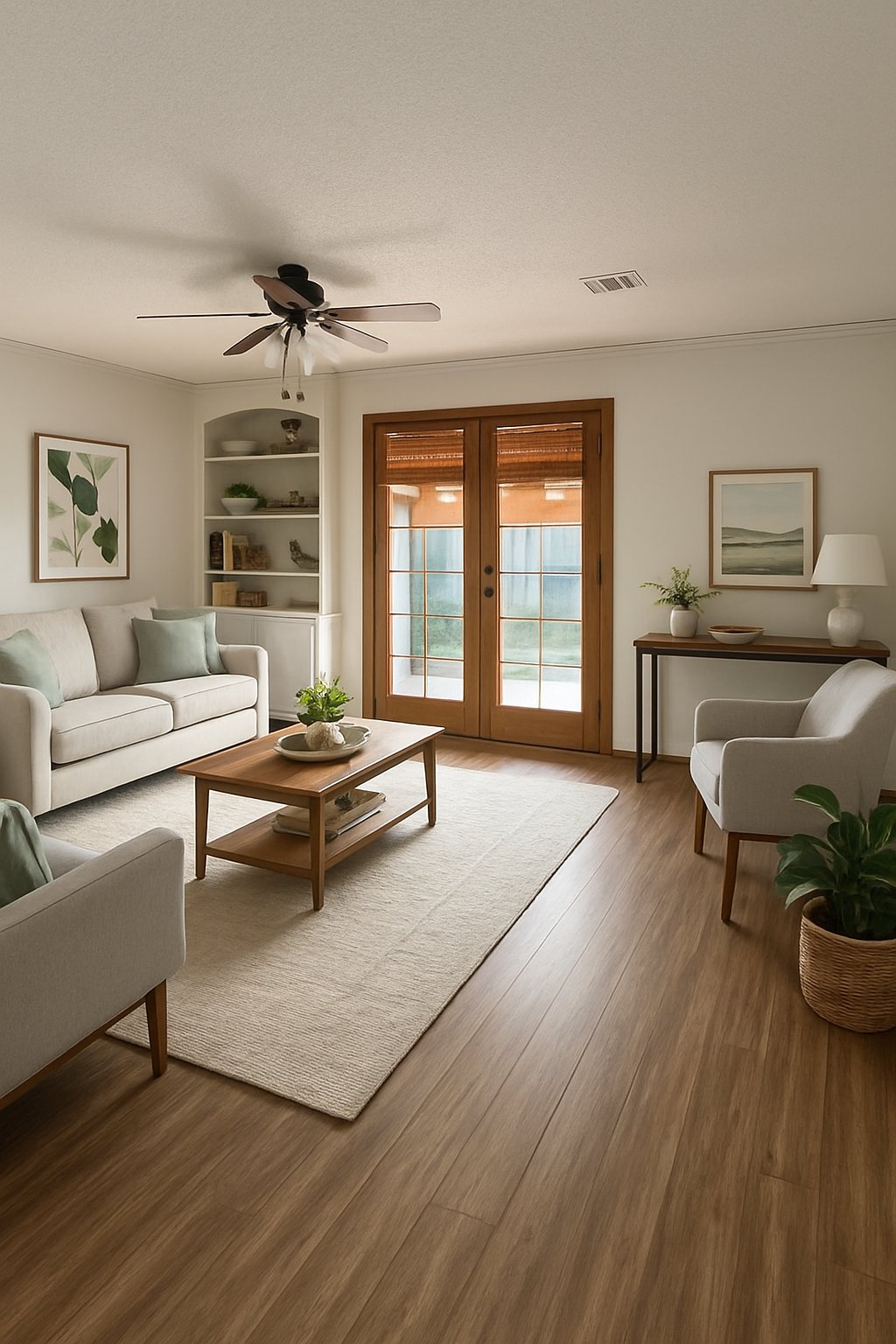 AI-Generated Design for Awkward Living Room