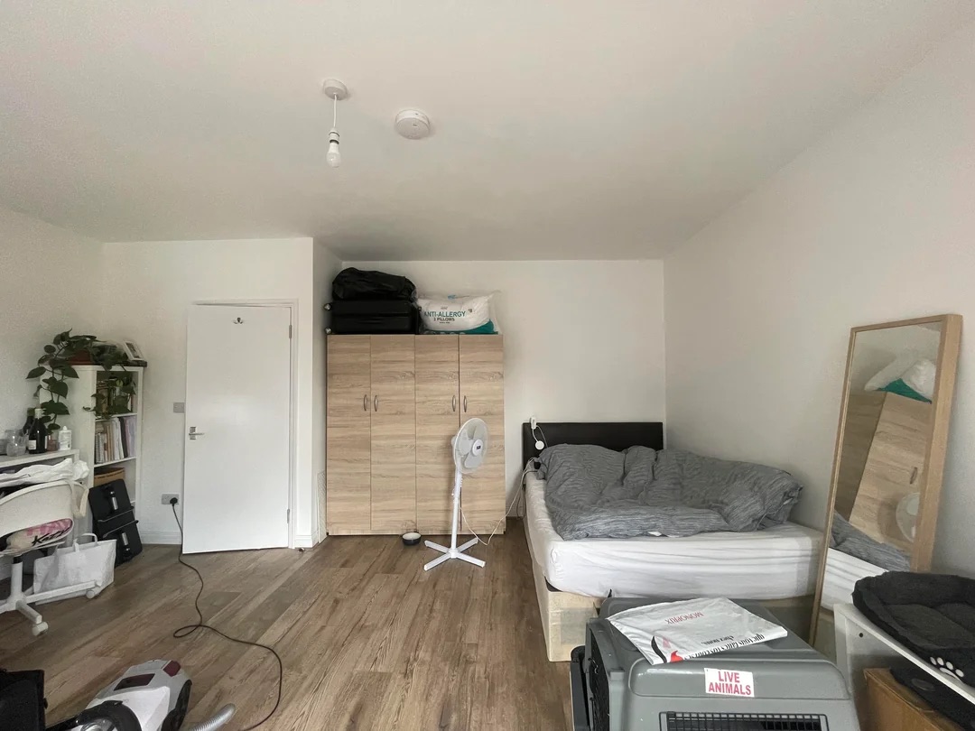 Before: Problematic Bedroom Layout