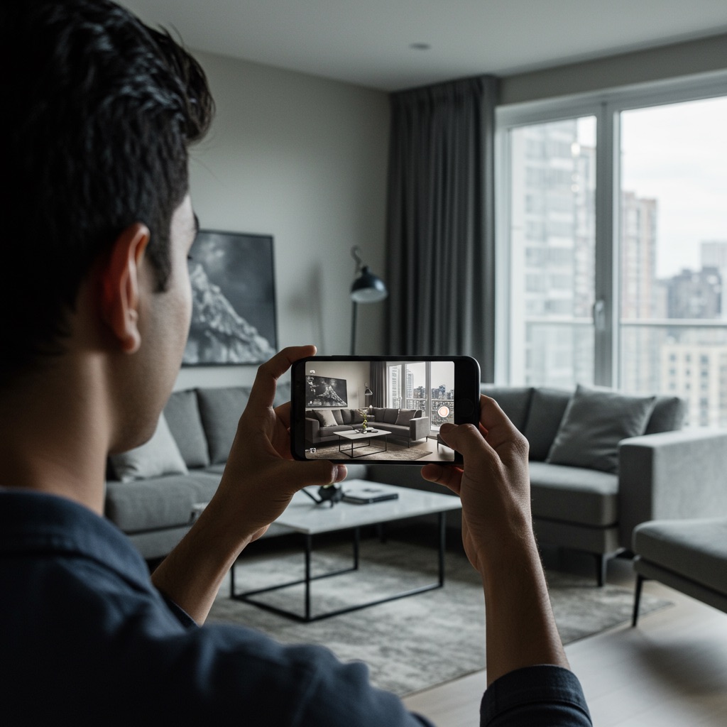 Perfect room photography setup with natural lighting